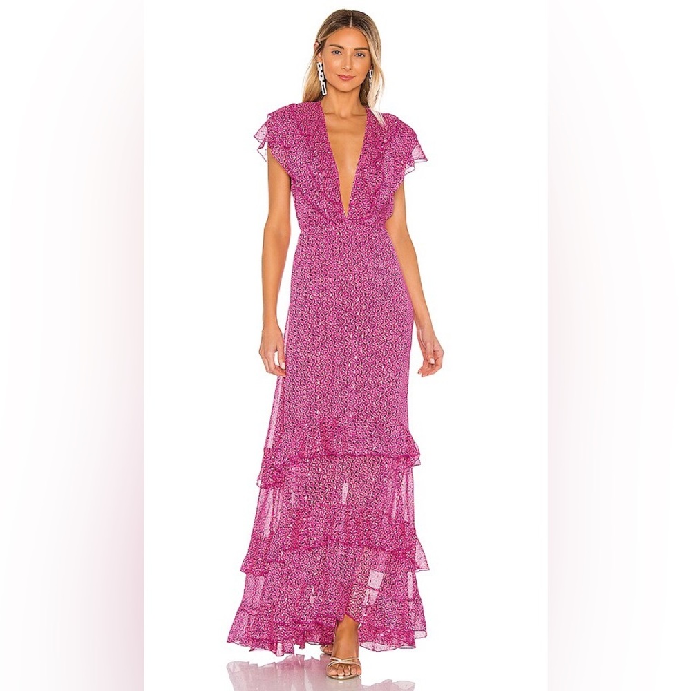 Sabina Musayev Fuchsia Maxi Dress